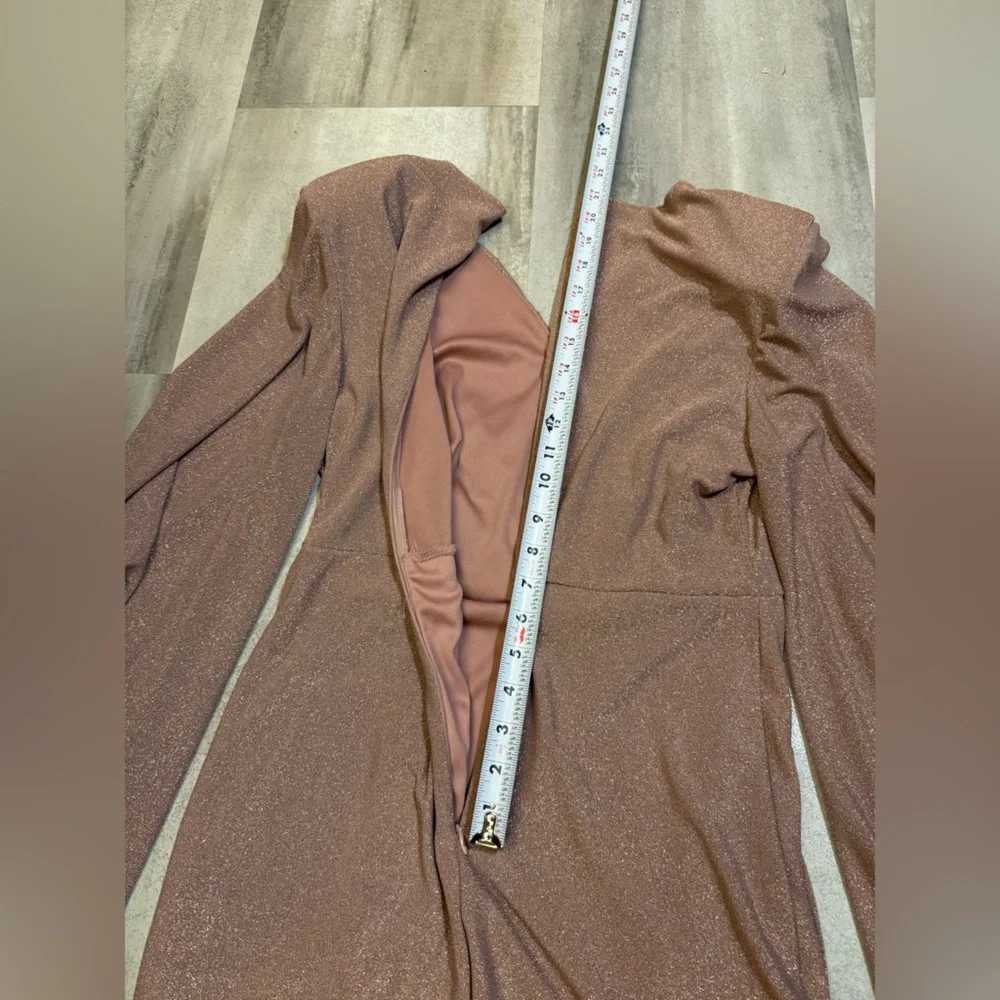 Glamorous Long Sleeve Dress in Mauve‎ - Picture 7 of 9